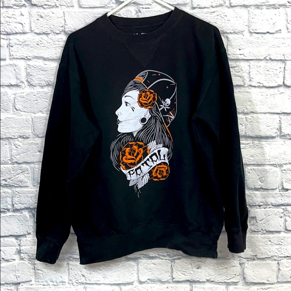 Fatal Black Crew Neck Sweatshirt